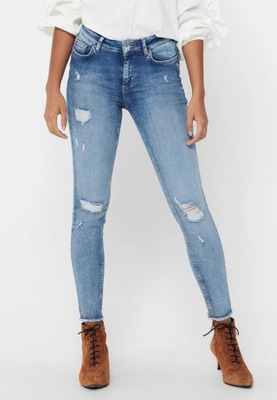 Spodnie jeansy damskie ONLY niebieskie S/30