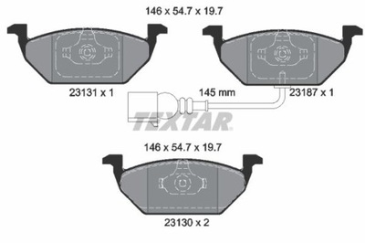 TEXTAR 2313101 КОЛОДКИ ТОРМОЗНЫЕ