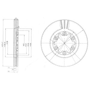 ДИСК ТОРМОЗНОЙ DELPHI BG3809