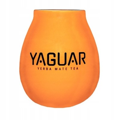 Matero Ceramiczne Pomarańczowe Yaguar Yerba Mate