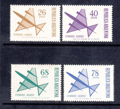 ARGENTYNA **Mi 983-986 SAMOLOT seria z 1967