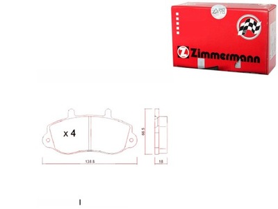 ZAPATAS DE FRENADO RENAULT MASTER 98- ZIMMERMANN  