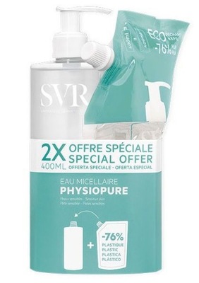 Svr Physiopure Płyn Woda Micelarny 400ml + Uzupełn