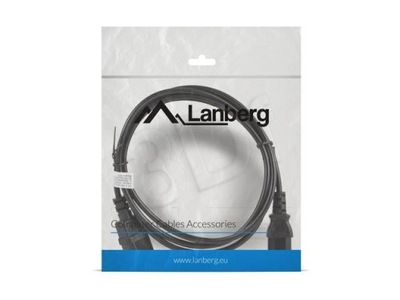 Kabel Lanberg CA-C13E-10CC-0018-BK (C14 / IEC C14 / IEC 320 C14 M - C13 F;
