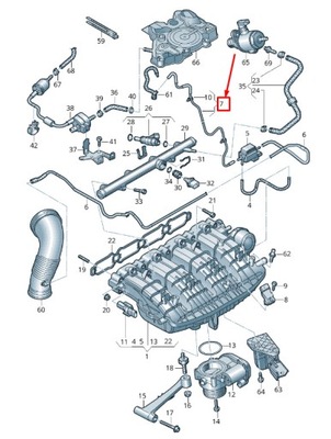 Audi q5 fy впуск manifold шатун шланг 06k133241ap original фото №1