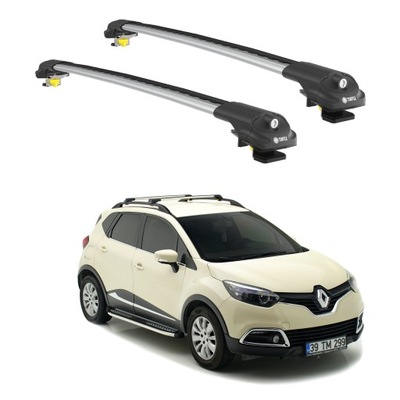 TURTLE MALETERO DE TECHO AIR-1 PARA RENAULT CAPTUR J87 2013 - 2019 SREBRO  