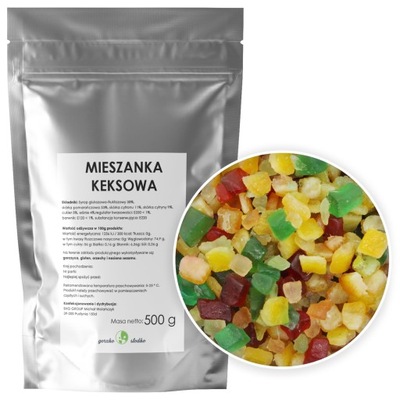 MIESZANKA KEKSOWA wypieki owoce kandyzowane 500g