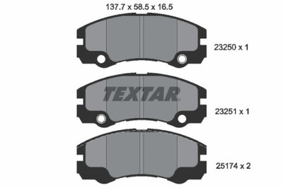 ZAPATAS DE FRENADO OPEL PARTE DELANTERA FRONTERA 2325001  