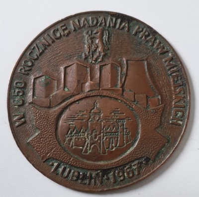 MEDAL W 650ROCZNICE NAD.PRAW MIEJSKICH LUBLIN 1967