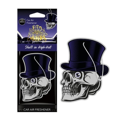 SKULL IN HIGH HAT Zawieszka zapachowa do auta AROMA Car Dia De Los Muertos