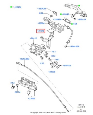 Защита замка дверь задняя правая ford s-max mk1 06-15r фото №1