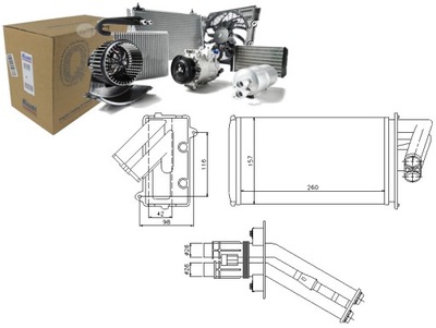 Nissens отопитель 260x156x40 renault espace iv фото №1