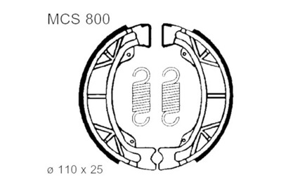 ZAPATAS DE TAMBOR DE FRENADO TRW MCS 800 PEUGEOT LUDIX 50  