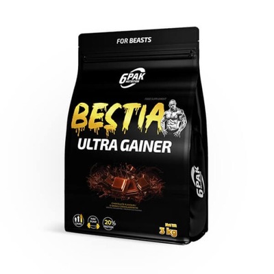Bestia Ultra Gainer 6PAK Nutrition proszek 3000 g smak czekoladowy