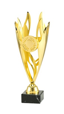 Puchar złoty 29 cm, z tabliczka