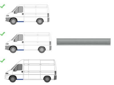 Поріг ремкомплект поріг ліва 765mm pft760013bl фото №1