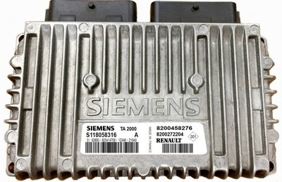 BLOC DE CONTRÔLE DE MOTEUR RENAULT SCENIC 1.6 S118058316A 8200458276 + PROGRAMOWANIE - milautoparts.fr