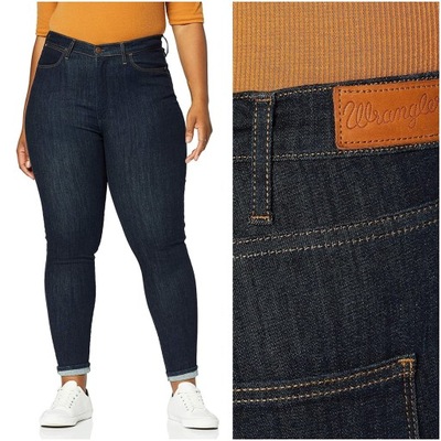 Damskie spodnie jeansowe Wrangler SKINNY PLUS W42 L32