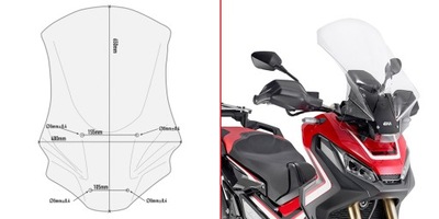 GIVI VENTANAS PRZEZROCZYSTA HONDA X-ADV 750 (17-20)  