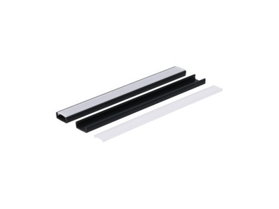 Profil do LED PCV Line Slim 16x7 2m czarny ML