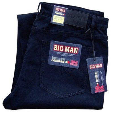 BIGMEN granat JEANS CLASSIC lycra W43 l32 pas 110/112 cm