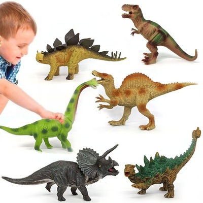 DUŻE DINOZAURY 6 x DINOZAUR T-REX FIGURKI Zestaw