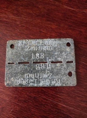 Nieśmiertelnik stalag Zeithain . Niski numer