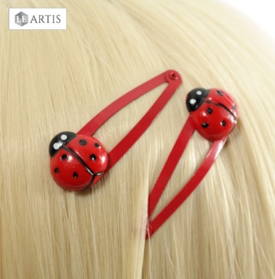 Spinki do włosów Biedronki Pyki Metalowe