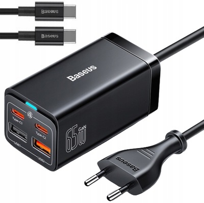 BASEUS ŁADOWARKA SIECIOWA LISTWA ZASILAJĄCA ZASILACZ 4x USB USB-C PD 65W