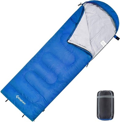 KingCamp śpiwór oasis 250 niebieski 220 cm do -3 stopni L