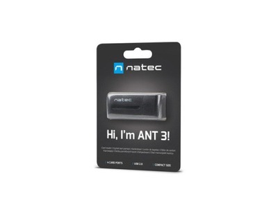 Natec Czytnik kart pamięci ANT 3 Mini (SDHC/MMC/M2/Micro SD) Black