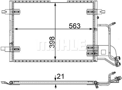 РАДИАТОР КОНДИЦИОНЕРА - SKRAPLACZ, BEHR MAHLE AC 352 000S фото