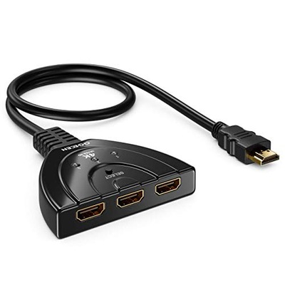 HDMI 4K Switch, QGECEN 3-Port HDMI rozdzielacz