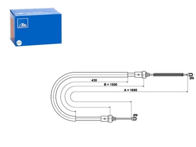 CABLE BRAKE MANUAL REAR L/P DACIA LOGAN LOGAN EXPRESS LOGAN II  