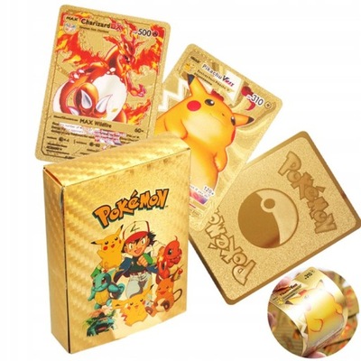 55 Sztuk Legendarnych kart Pokemon złota karta