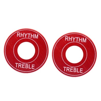 2 sztuki przełączników DIY podkładki przełączające Rythm Treble Rings czerwone