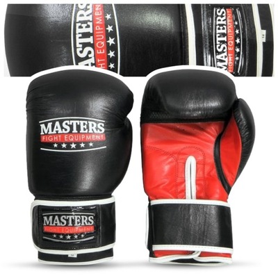 Rękawice bokserskie sparingowe Masters skóra 8oz