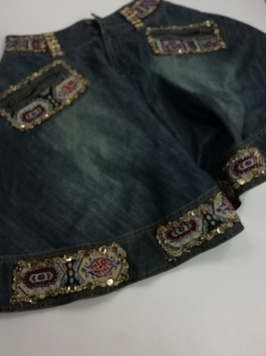 Spódnica jeans zdobiona Rita rozmiar 38 - 40