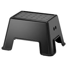 Stołek ze schodkiem Ikea Bolmen 44x35x25 cm czarny