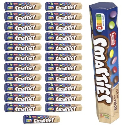 Pakiet 24szt Nestle SMARTIES CUKIERKI CZEKOLADOWE 38g