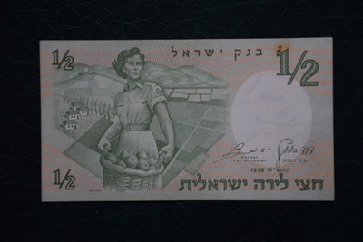 Banknot Izrael 1/2 lira 1958 rok !!!