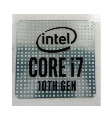 Naklejka Intel Core i7 10th Gen 18 x 18 mm 456c