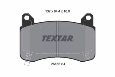 TEXTAR 2615201 ZAPATAS DE FRENADO PARTE DELANTERA  