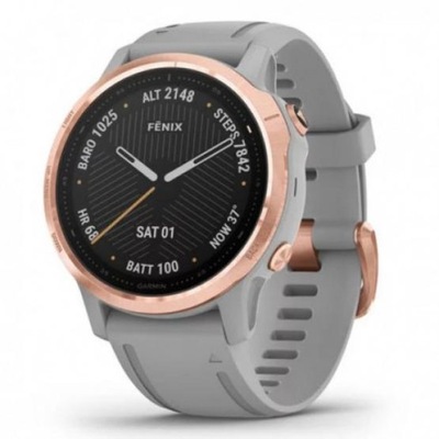 Zegarek Garmin Fenix 6S różowozłoty szary pasek