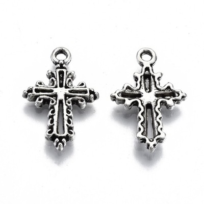 Zawieszka Krzyż Krzyżyk Charms 20x13mm, 10szt