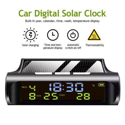 SOLAR CAR DIGITAL CONTADOR CON DATA CZASU LCD WYSWIETLA  