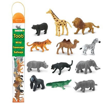 Zestaw Figurek w Tubie TOOB Safari Ltd. - Dzikie Zwierzęta 12 szt.