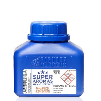 SUPER AROMAS Aromat Spożywczy Pomarańcza (koncentrat) 250 ml
