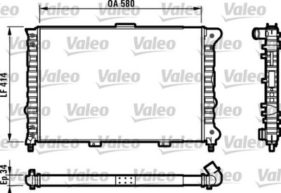 VALEO CHLODNICA, SISTEMA DE REFRIGERACIÓN DEL MOTOR 732012  