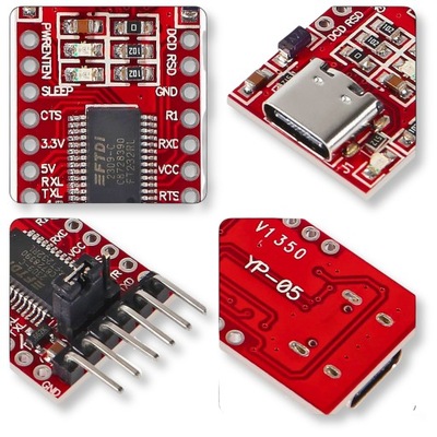 Konwerter USB-C UART FTDI FT232RL 3.3V 5V moduł USB do Arduino ESP32 STM32